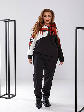Спортивний костюм жіночий теплий з капюшоном, фото 1