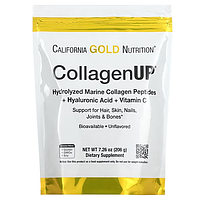 Гідролізовані пептиди морського колагену з гіалуроновою кислотою і вітаміном C, CollagenUP, 206 г