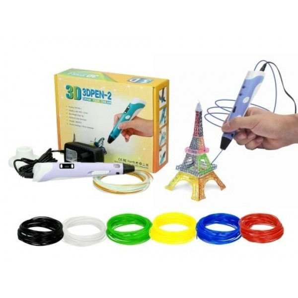 3D Ручка PEN-2 з LCD-дисплеєм + Пластик! Крута ручка для малювання!