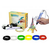 3D Ручка PEN-2 з LCD-дисплеєм + Пластик! Крута ручка для малювання!