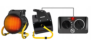 Обігрівач електричний Medines 2000 Вт електричний обігрівач керамічний тепловентилятор, фото 2