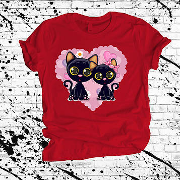 Класна футболка для дівчини з милими котиками