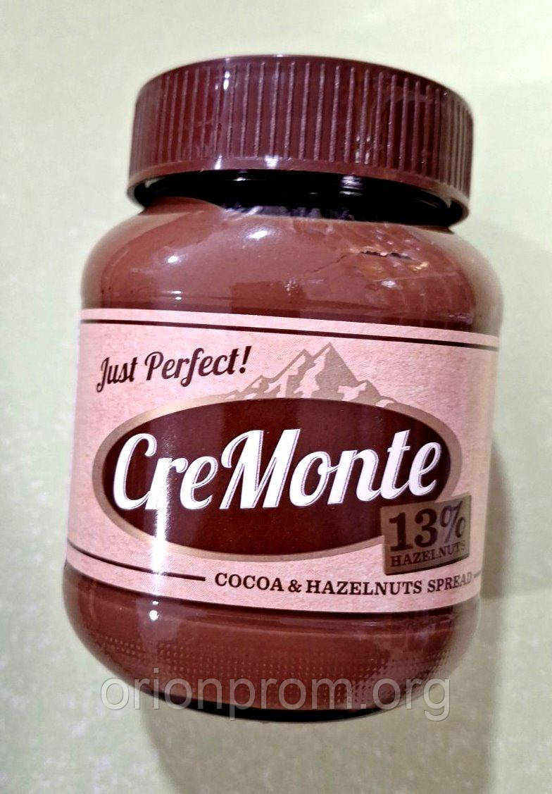 Шоколадно-горіхова паста CreMonte 13% фундука 400 г с/б
