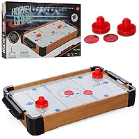 Настольная игра аэрохоккей Hockey game 2493 (настольный, размер 55-30,8-7,5 см, коричневый)