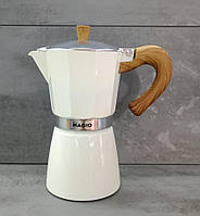 Гейзерна кавоварка з алюмінію на 9 чашок. ТМ "Magio"