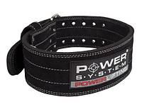 Пояс для пауэрлифтинга кожаный спортивный тренировочный Power System PS-3800 PowerLifting XL Черный DM-11
