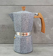 Гейзерна кавоварка з алюмінію на 9 чашок. ТМ "Magio"