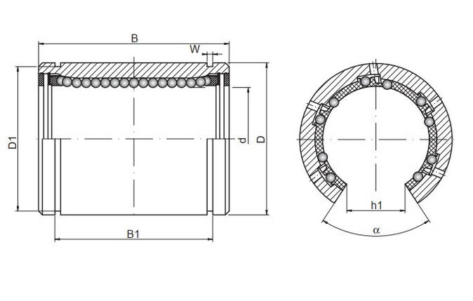 KB4080OP лінійний підшипник (40*62*80), виробник CX Польща, фото 2