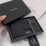 Чоловічий брендовий гаманець Calvin Klein LUX + Брелок, фото 3