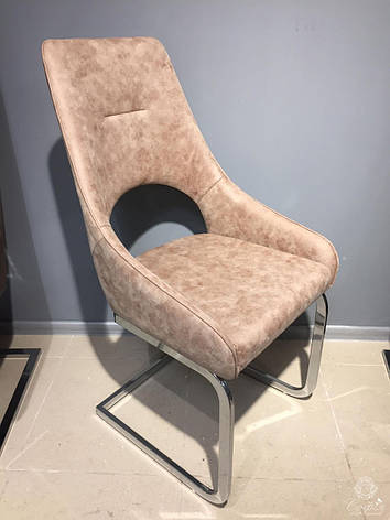 Стілець обідній в сучасному стилі на хромованих ніжках Сінгапур Sof, фото 1