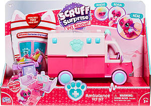 Ігровий набір швидкої допомоги з ліжком  Little Live Pets Scruff-a-Luvs Surprise Vet Rescue  Ambulance Vet Set