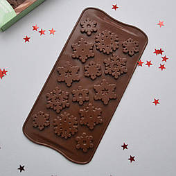 Форма силіконова "Сніжинки" 14 шт