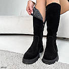 Жіночі замшеві зимові чоботи 40,41, фото 9