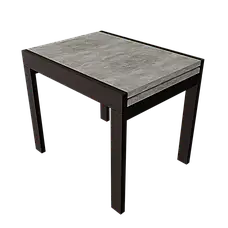 Стіл - слайдер обідній КОРС Neman, колір бетон + ноги венге, фото 3