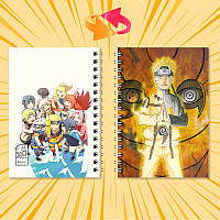 Блокнот на пружині 36 чистих аркушів Naruto 08