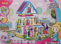 Дитячий блочний конструктор Sluban Girl's Dream "Заміський будиночок" 730 деталей || Конструктор для дітей