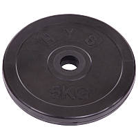 Блины диски обрезиненные SHUANG CAI SPORTS ТА-1443 5кг Черный