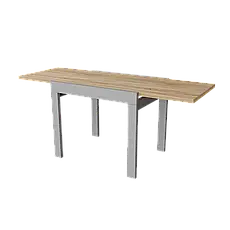 Стіл- слайдер обідній КОРС Neman, колір дуб сонома стільниця + сірі ноги, фото 3