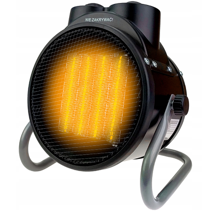 Тепловентилятор електричний MalTec HE2000 2 кВт електричний обігрівач керамічний теплова гармата, фото 1