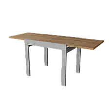 Стіл - слайдер обідній КОРС Neman, колір дуб крафт золотий +сірі ноги, фото 5