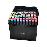 Набор скетч маркеров для рисования SKETCH MARKER черный 60 цветов (TV)