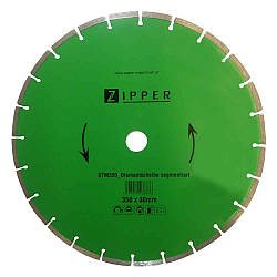 Алмазний диск для різання Zipper ZI-STM350DSS 350x30 мм
