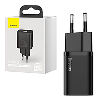 Сетевое зарядное устройство Baseus Super Si Quick Charger CCSUP-J01 (1Type-C/30W) черный (TV)