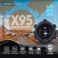 AUTOOL X95 Автомобильный инклинометр 4x4 обеспечивает угол наклона, скорость, спутниковое время, GPS