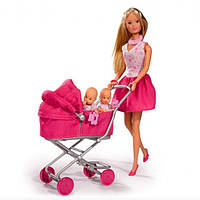 Кукла Twins Штеффи с коляской и малышами 29 см OL29827