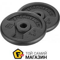 Блин Energetics Набор Cast Iron Disc Pair 30 mm диски для грифа 2 шт. 5 кг 108792