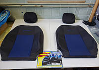Чехлы на сиденья в авто, модельные, авто чехлы ЗАЗ-ZAZ Lanos-Sens Синий центр.