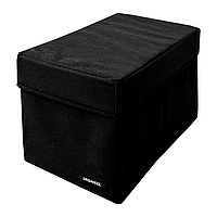Ящик-органайзер для зберігання речей з кришкою M — 30*19*19 см (чорний)