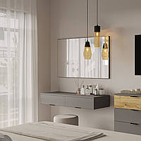 Современный стильный подвесной туалетний столик консоль для макияжа в спальню TK Сан Марино графит без зеркала