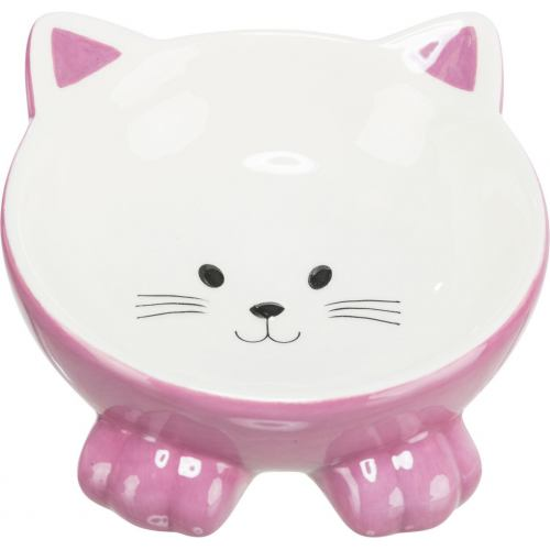 Миска для котів Trixie (Тріксі) керамічна піднята у вигляді котика 150 мл
