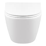 Унітаз Qtap Robin New QT1333046EUQW безобідковий із сидінням Soft-close, фото 4
