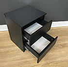 Тумба приліжкова сіра 2 ящика без ручок колір Антрацит, фото 4