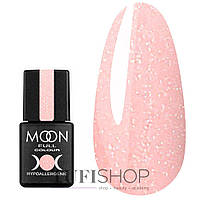 Гель-лак MOON FULL Opal color Gel polish №504 нежно-розовый полупрозрачный с мелким золотистым шиммером 8 мл