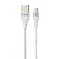 Кабель Micro USB 1m (2.4A ) |  Proove Double Way Weft white - Шнур Микро Юсб для зарядки