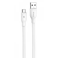 Кабель Micro USB 1m (2.4A) | Proove Flat Out white - Шнур Мікро Юсб для заряджання