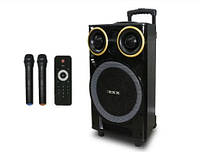 Портативная акустика с радиомикрофонами Party Speaker 9191 USB/BT/FM/USB