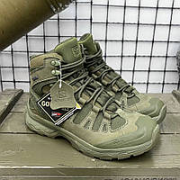 Зимние Тактические ботинки Salomon Quest Forces 2 олива Gore-Tex, Военные Берцы Хаки всесезонные мембрана