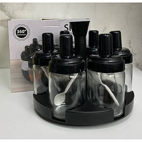 Набір для спецій на обертальній підставці 7 предметів Frico FRU-131