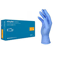 Рукавички нітрілові блакитні NITRYLEX 100шт XS