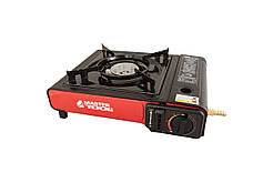 Плита портативна газова MASTERTOOL з п'єзопідпалом у пластиковому кейсі 44-5102