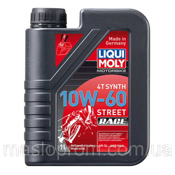 Олива для 4-т двигунів - Motorbike 4T Synth 10W-60 Street Race 1л.