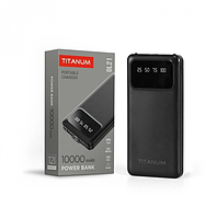 Повербанк 10000mAh TITANUM OL21 Black c фонариком