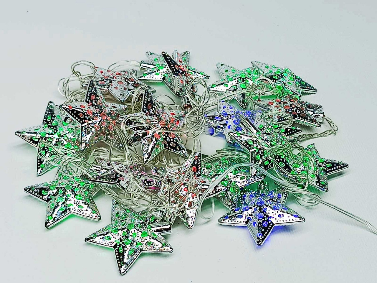 Гірлянда Shantou світлодіодна "Зірки" срібло С 31310, фото 1