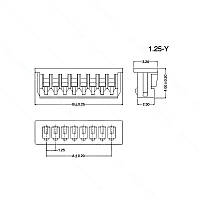 Кабель з роз'ємом Micro JST-PH 1.25-5Y 5pin