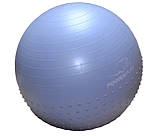 М'яч для фітнесу (фітбол) напівмасажний PowerPlay 4003 Ø75 cm Gymball Sky Blue + помпа, фото 9