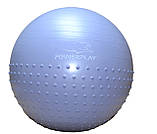 М'яч для фітнесу (фітбол) напівмасажний PowerPlay 4003 Ø75 cm Gymball Sky Blue + помпа, фото 10